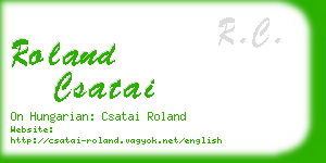 roland csatai business card